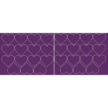 Obraz SAMOLEPKY SRDCE VALENTÝN 6 cm SAMOLEPKA SRDÍČKO 30 KUSŮ FIALOVÁ MATNÁ