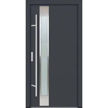 Vchodové dveře Hahn-Türke Vchodové dveře AC68 - M14, grafitové šedé sklo Barva: Antracit, Směr otevírání: Pravé, Ven, Celkové rozměry: 1000x2000mm