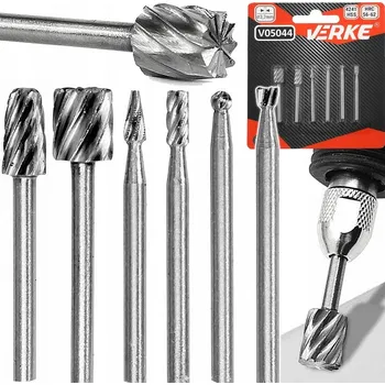 Vrták Stopkové minifrézy do kovu a hliníku 3,2 mm HSS 6 ks, Verke V05044