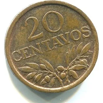PORTUGALSKO. 20 centavos 1972.