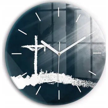 Hodiny Nástěnné hodiny SacroArte modré 30 cm