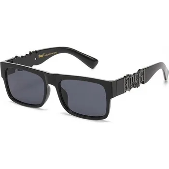 LOCS Gangster sluneční brýle Černé Gunmetal Locs LOC91207-BKB