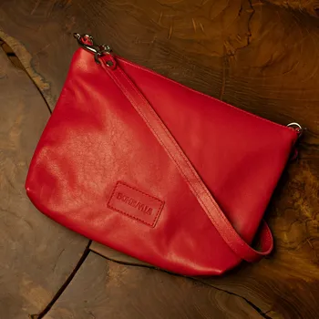 Kabelka BOHEMIA Kožená kabelka přes rameno pro dámy růžová