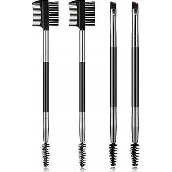 Kosmetický štětec Oboustranný hřebínek a Kartáček na obočí a řasy