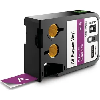 Pásek do tiskárny Páska Dymo XTL, 19mm (vinyl) fialová, bílý tisk, 7m