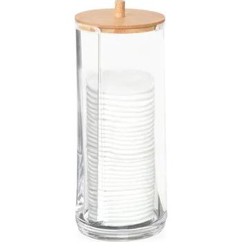 Organizér na kosmetiku Koupelnová dóza na odličovací tampony z bambusu