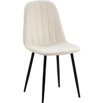 Jídelní židle Jídelní židle Baxter - samet | krémová bílá