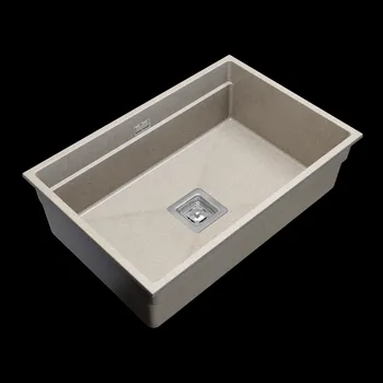 Granitový dřez Gamma Decor 7050, 1-komorový granitový dřez 700x470x220 mm, béžová, GMA-ZLE000104