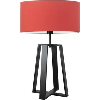 Lampička Noční lampička do ložnice Thor LYSNE moderní červená s kovovým stínidlem 61 cm