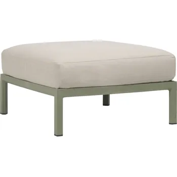 Zahradní pohovka Nardi Béžová zahradní podnožka Maximo se zelenou podnoží 84,5 x 84,5 cm