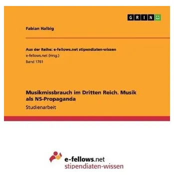 Musikmissbrauch im Dritten Reich. Musik als NS-Propaganda - Halbig, Fabian