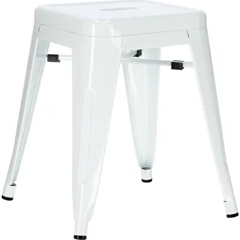 Stolička Kovová stolička Paris bílá inspirovaná Tolixem do kuchyně a jídelny moderní industriální 46 cm