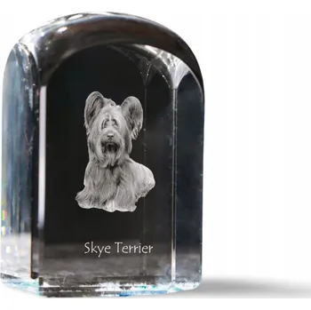 Obraz Skotský teriér - fotografie v křišťálu, památka, trofej, těžítko na papír