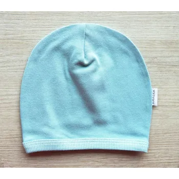 Kojenecké oblečení AMÁLKA Klasická bavlněná čepička saporka, ledově zelená Velikost: 62-68