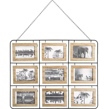 Rám na obraz Závěsný multirám na fotografie Nomad Atmosphera industriální na 18 fotek do obýváku nebo ložnice