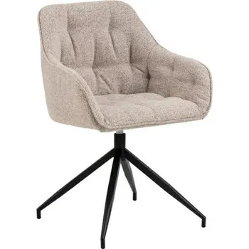 Jídelní židle Otočná jídelní židle Brooke čalouněná s područkami, béžová, moderní Actona