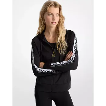 Dámské šaty Michael Kors dámská mikina Logo Tape Zip-Up Hoodie XS