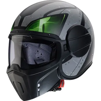 Helma na motorku Caberg Ghost X Vyrus matt black/grey/green fluo vel.M