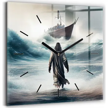 Hodiny Nástěnné hodiny SacroArte modré 30 cm