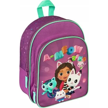 Dětský batoh Vícekomorový předškolní Batoh Gábinin Kouzelný Domek Undercover Cat House pro dívky, vícebarevný