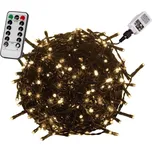 VOLTRONIC Vánoční řetěz 20 m, 200 LED, teple bílé, ovladač