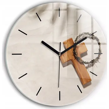 Hodiny Nástěnné hodiny SacroArte béžové 30 cm