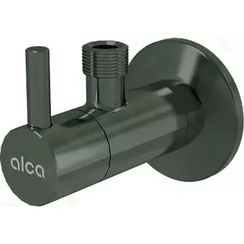 Alcadrain Rohový ventil s filtrem, 1/2"x3/8", lesklý gun metal, ARV001-GM-P