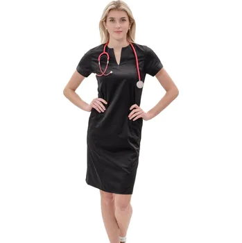 Zdravotnický oděv Perlička® Zdravotnické šaty Mia SATTÉ® Černá Barva: Černá, Velikost: XS
