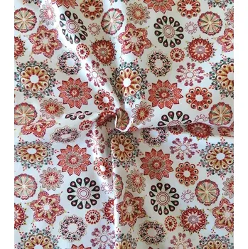 Bavlněná látka mandalky červené plátno 140cm | RTex