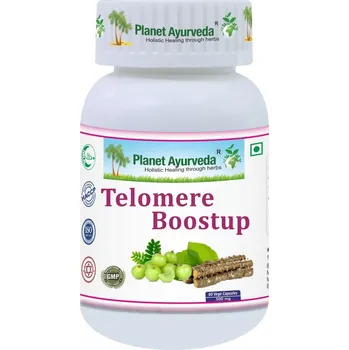 Planet Ayurveda Telomere Boostup – Dlouhověkost, Podpora telomer – 500 mg, 60 kapslí
