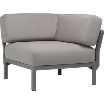 Zahradní pohovka Nardi Šedý zahradní rohový modul Maximo se šedou podnoží