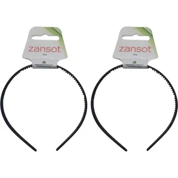 ZANSOT Plastová čelenka do vlasů 0,7 cm, lesklá černá