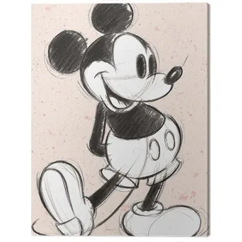 Obraz Obraz na plátně Mickey Mouse - Textured Sketch
