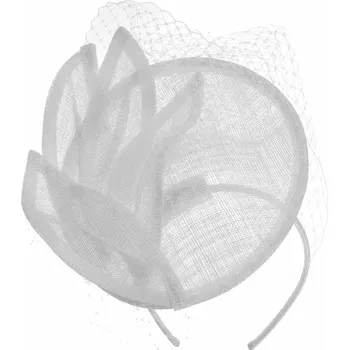 Brož SEEBERGER Fascinátor bílý - ozdoba do vlasů s jemným závojem Velikost: Unisize (S-XL)