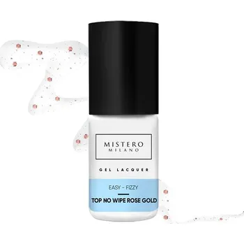 Lak na nehty Mistero Milano - Top coat - EASY-FIZZY ROSE GOLD TOP NO WIPE 7ml
