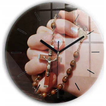 Hodiny Nástěnné hodiny SacroArte, hnědé, 30 cm