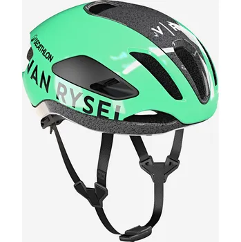 Cyklistická přilba VAN RYSEL Helma na silniční cyklistiku RCR-F Mips Decathlon AG2R La Mondiale M ZELENÁ|ČERNÁ