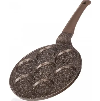 Pánev lívanečník GRANITE BROWN Smile 26cm, 7 lívanců, nepřilnavý povrch