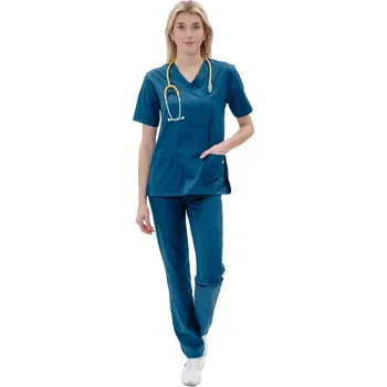 Zdravotnický oděv Perlička® Zdravotnícky set Petrol Velikost košile: 38, Velikost kalhot: 42