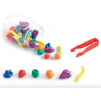 Dřevěná hračka EDX Education - Třídící ovoce 48 ks