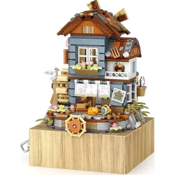 ostatní stavebnice Větrný mlýn Hrací Skříňka Sada mini kostek LOZ