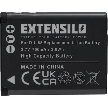 VHBW Baterie D-LI88 pro Pentax Optio E71 / H90 / P70 / P80 / W90 / WS80, 700 mAh