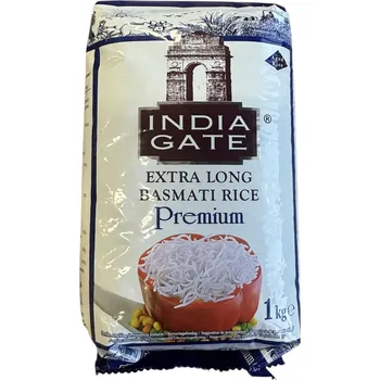 Příloha India Gate Prémiová Extra Dlouhozrnná Basmati Rýže 1KG