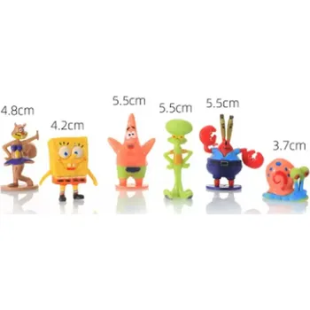 Figurka Akční figurky Spongebob (figurky, domečky) Varianta: A - 6 ks postaviček