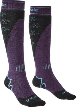 Dámské ponožky Dámské ponožky Bridgedale Ski Midweight+ dark purple/141 S (3-4,5 UK)