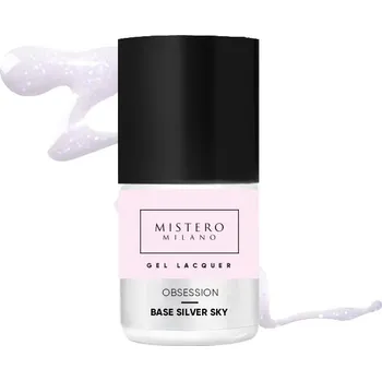 Lak na nehty Mistero Milano - Gel lak - COVER BASE OBSESSION SILVER SKY 7ml
