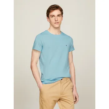 TOMMY HILFIGER STRETCH SLIM FIT TEE Pánské tričko XL MW0MW10800CYW