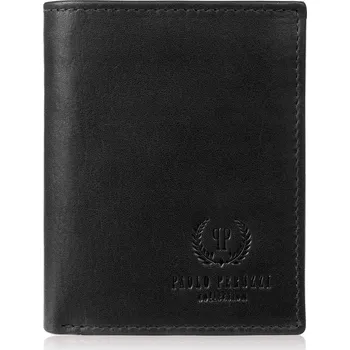 Peněženka Pánská kožená peněženka malá černá klasická Paolo Peruzzi AY-09-BL