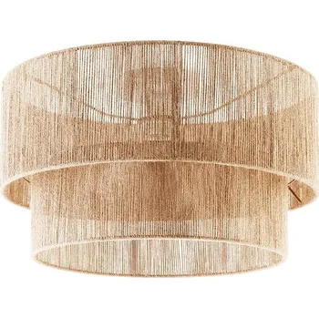 Žárovka TecTake Stropní svítidlo Lignea Lux z juty, boho styl, 40 W, hnědé