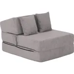 Skládací matrace/křeslo, 2v1, šedá, PELOS